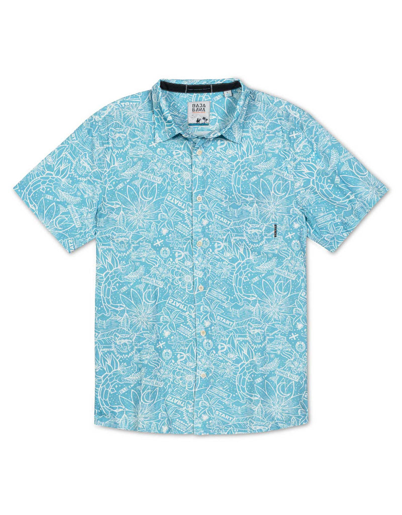 Load image into Gallery viewer, MONGOL RALLY BLUE - 7-SEAS™ BUTTON UP by Bajallama
