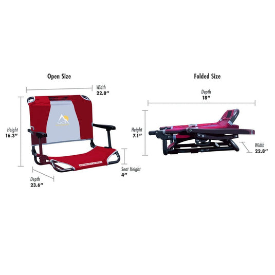 GCI Outdoor Big Comfort Stadium Chair with Armrests