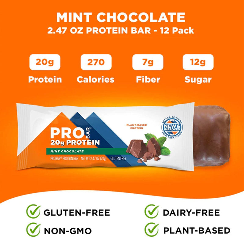 Load image into Gallery viewer, Probar Chocolate Mint Chocolate 20g Protein Bar
