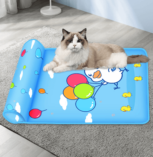 Cool Breeze Pet Comfort Mat: Breathable Cooling Pad With Pillow For Dogs And Cats by Dog Hugs Cat