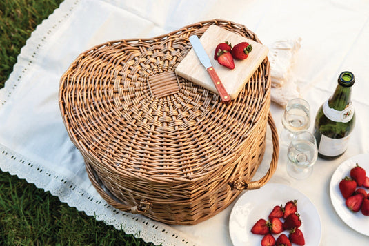 Heart Picnic Basket by Picnic Time Family of Brands