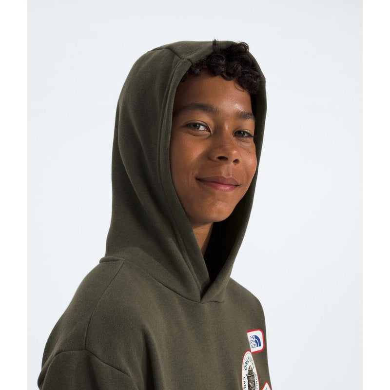 Load image into Gallery viewer, The North Face Teen Smokey Camp Fleece Pullover Hoodie
