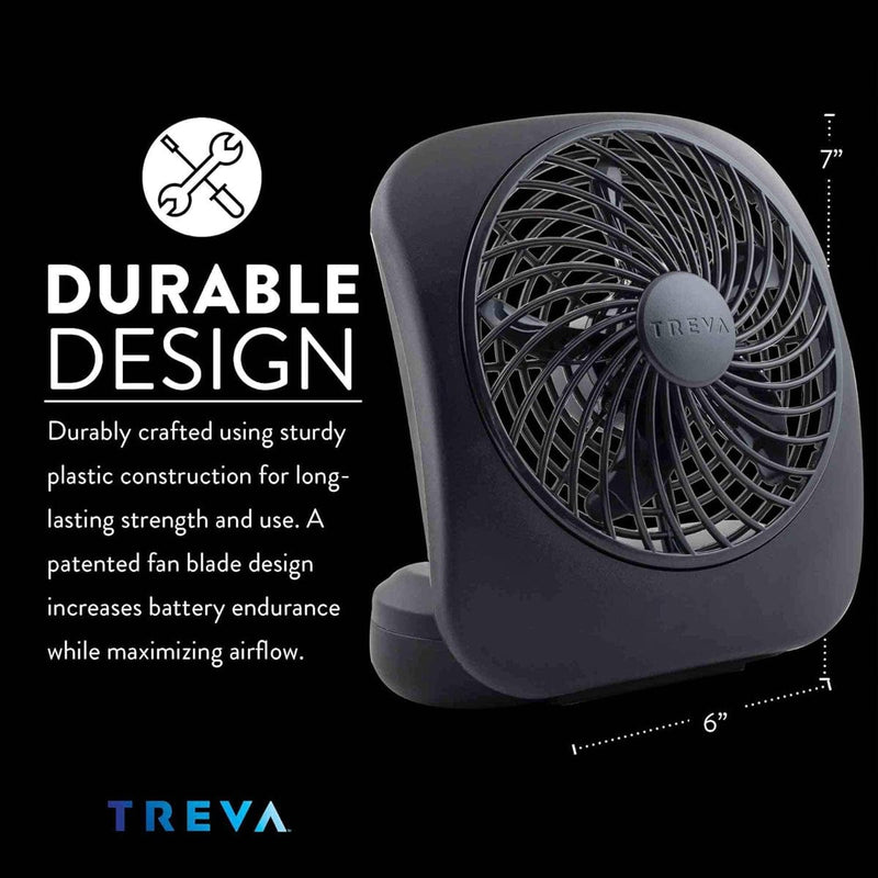 Load image into Gallery viewer, Treva 5 Inch Battery Powered Desk Fan
