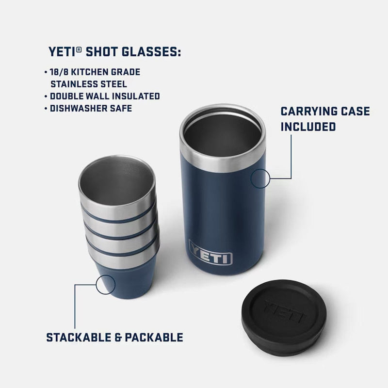 Load image into Gallery viewer, YETI Shot Glasses &amp; Case
