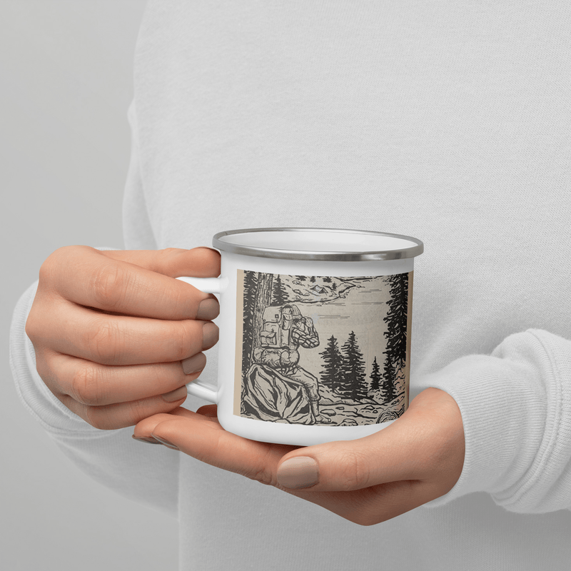 Load image into Gallery viewer, Campmor 1982 Catalog Enamel Mug
