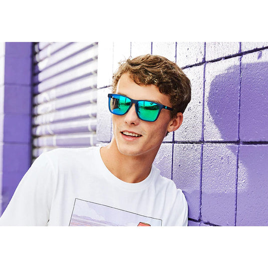 Knockaround Fast Lanes Sport Sunglasses - Rubberized Navy / Mint