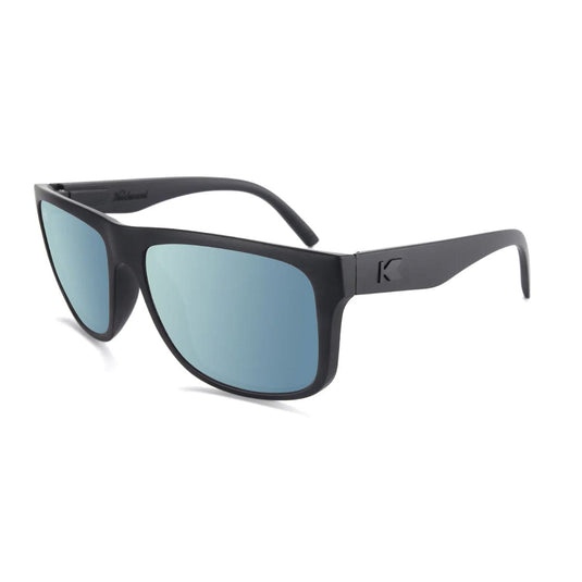 Knockaround Torrey Pines Sunglasses - Matte Black on Black / Sky Blue