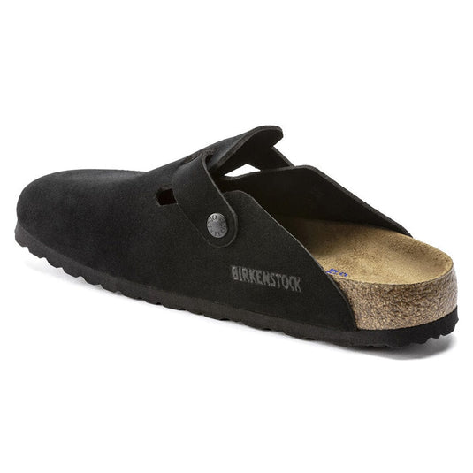 Birkenstock Boston Soft Footbed Narrow Taupe Suede