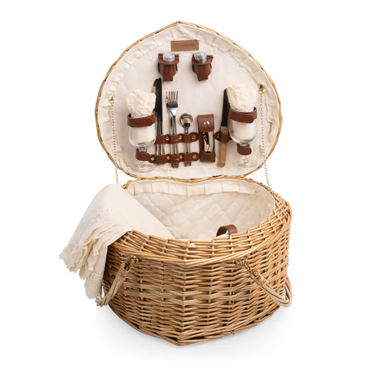 Heart Picnic Basket by Picnic Time Family of Brands