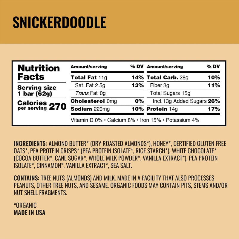 Load image into Gallery viewer, Kate&#39;s Snickerdoodle 14g Protein Bars
