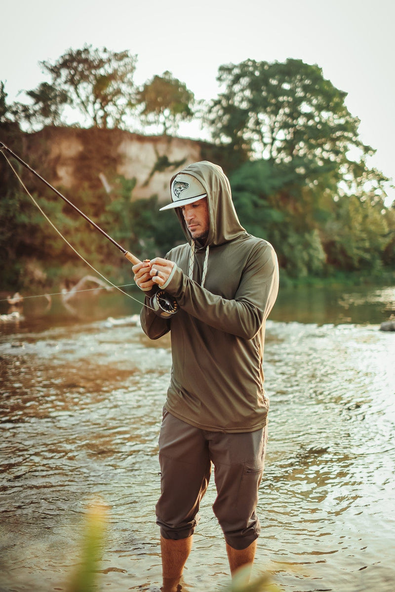 Load image into Gallery viewer, UPF Drift Hoodie | Moss Green by River Road Clothing Co.
