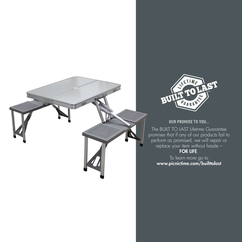 Load image into Gallery viewer, Aluminum Portable Picnic Table with Seats by Picnic Time Family of Brands
