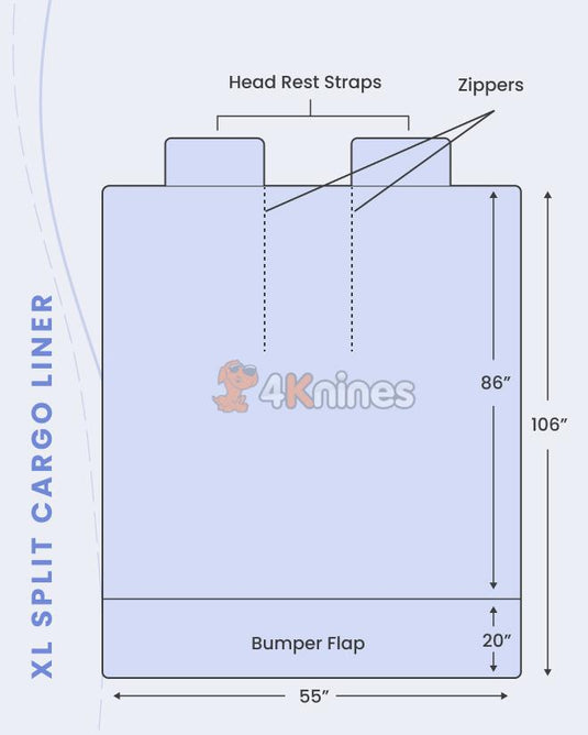 Multi-Function Dog Split SUV Cargo Liner by 4Knines®