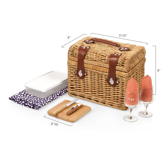 Napa Wine & Cheese Picnic Basket by Picnic Time Family of Brands