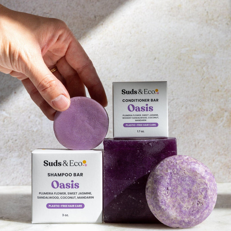 Load image into Gallery viewer, Zero Waste Shampoo &amp; Conditioner Bar Duo
