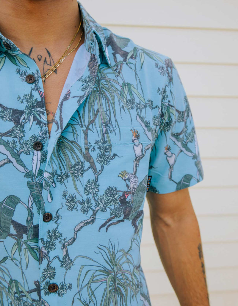 Load image into Gallery viewer, ON OUR WAY UP - VAGABOND™ BUTTON UP by Bajallama
