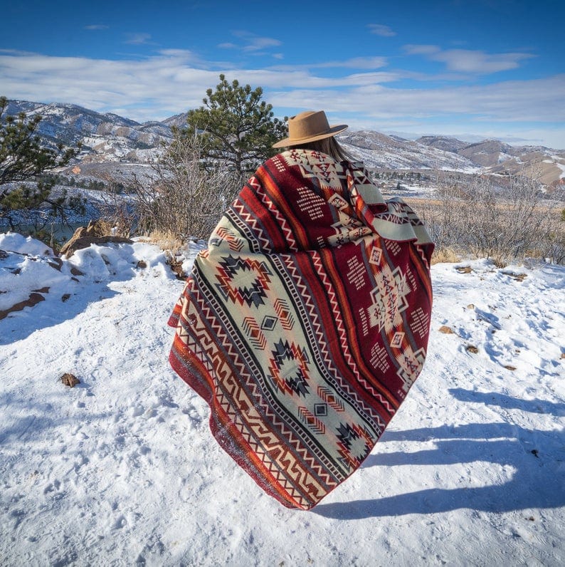 Load image into Gallery viewer, Andean Alpaca Wool Blanket - Wildfire by Alpaca Threadz
