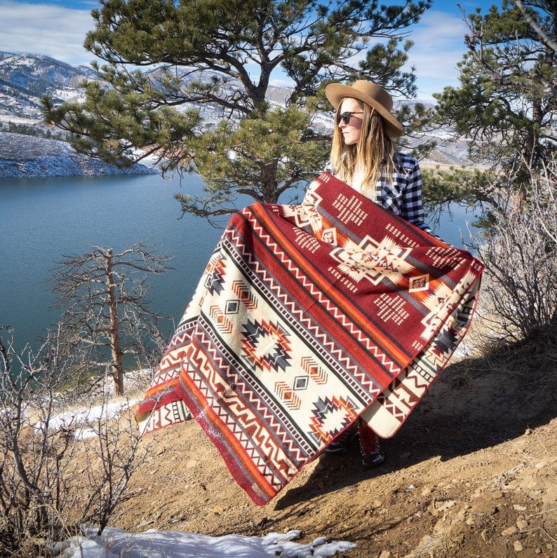 Load image into Gallery viewer, Andean Alpaca Wool Blanket - Wildfire by Alpaca Threadz
