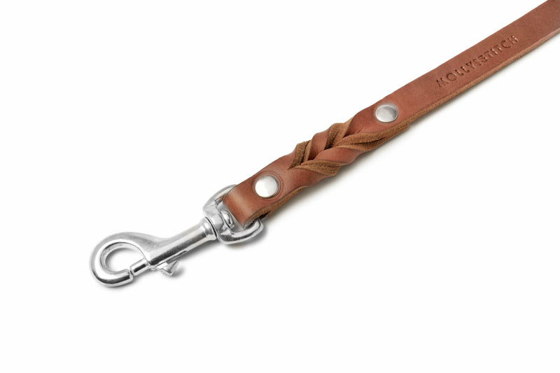 Load image into Gallery viewer, Butter Leather 3x Adjustable Dog Leash - Sahara Cognac by Molly And Stitch US
