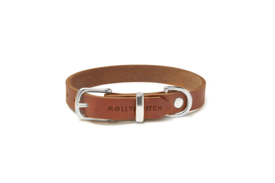 Butter Leather Dog Collar - Sahara Cognac by Molly And Stitch US