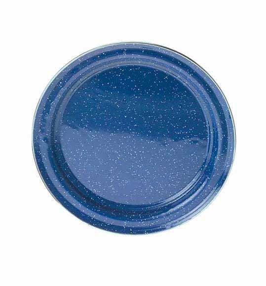 GSI Outdoors Pioneer 10 Inch Blue Enamelware Flat Plate