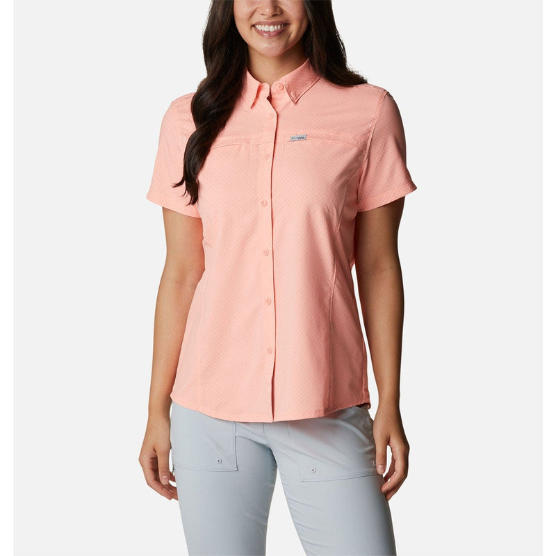 Load image into Gallery viewer, Columbia Women&#39;s PFG Cool Release Woven Short Sleeve Shirt
