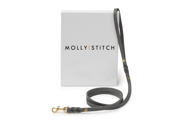 Load image into Gallery viewer, Butter Leather City Dog Leash - Timeless Grey by Molly And Stitch US
