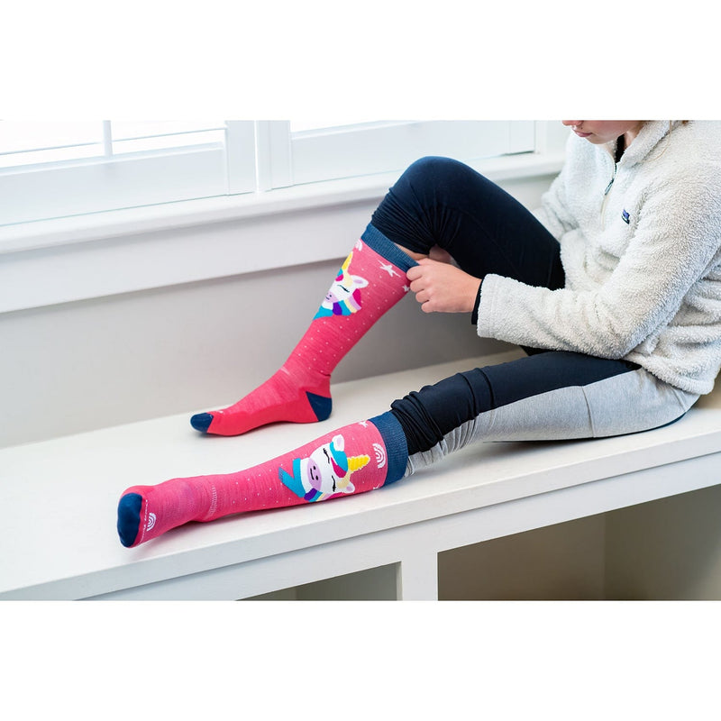 Load image into Gallery viewer, Darn Tough Magic Mountain OTC Midweight With Cushion W/ Padded Shin Kids Snow Socks
