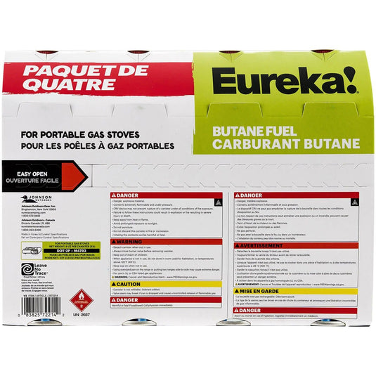 Eureka Butane Fuel 8oz - 4 pack