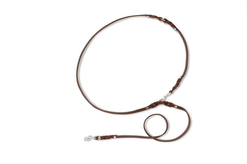 Load image into Gallery viewer, Butter Leather 3x Adjustable Dog Leash - Classic Brown by Molly And Stitch US
