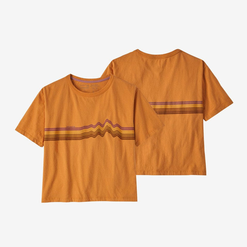 Load image into Gallery viewer, Patagonia Womens Ridge Rise Stripe Organic Easy Cut Tee
