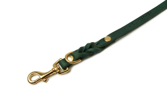 Butter Leather 3x Adjustable Dog Leash - Forest Green by Molly And Stitch US