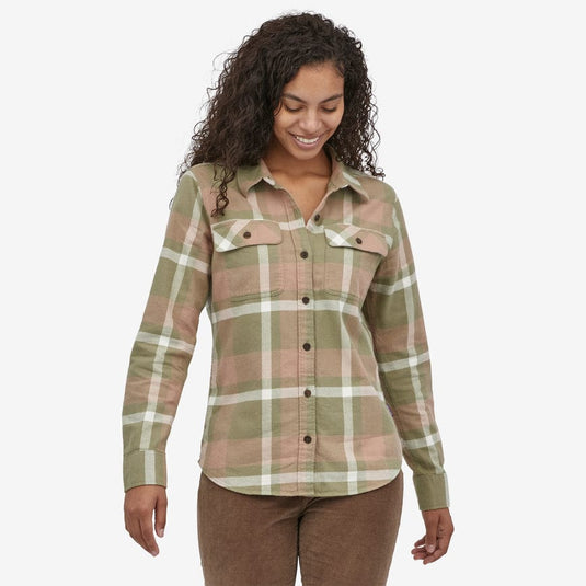 Patagonia Womens Long Sleeve Organic Cotton Midweight Fjord Flannel Shirt