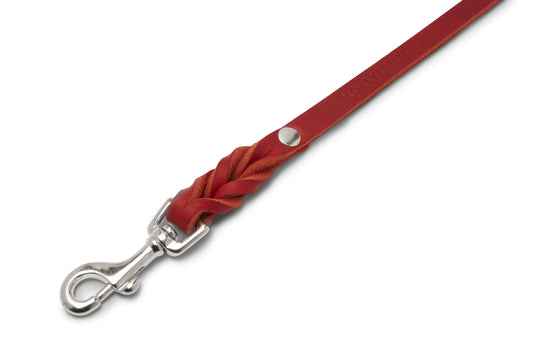 Butter Leather City Dog Leash - Chili Red by Molly And Stitch US