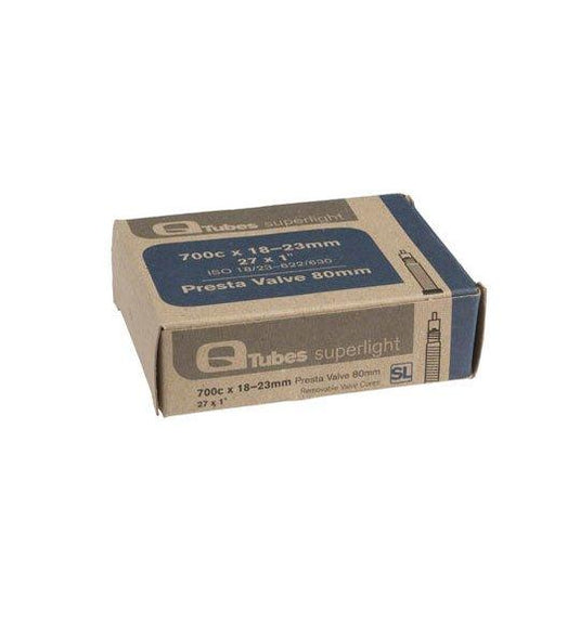 Q-Tubes Super Lite 700 X 18-23 80mm Presta Valve Tube