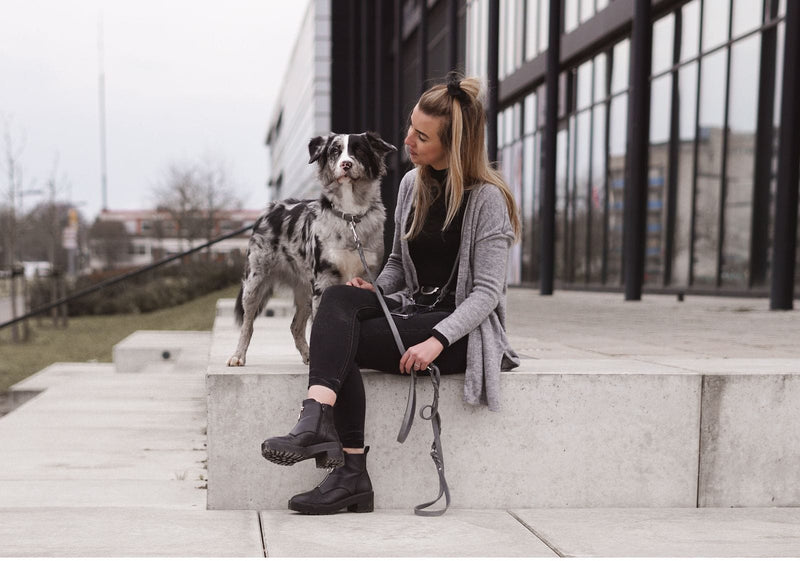 Load image into Gallery viewer, Butter Leather Dog Collar - Timeless Grey by Molly And Stitch US
