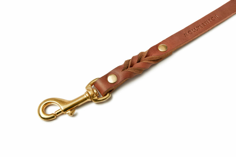 Load image into Gallery viewer, Butter Leather 3x Adjustable Dog Leash - Sahara Cognac by Molly And Stitch US
