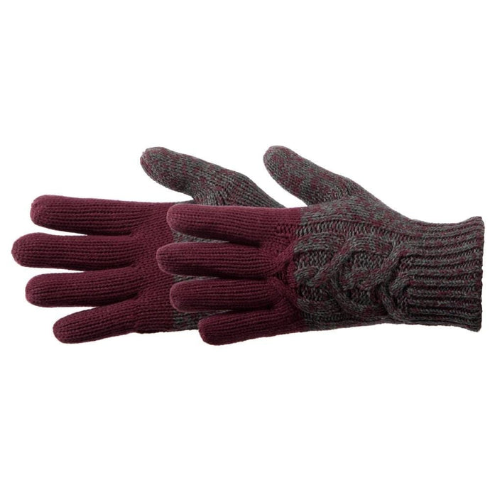 Manzella Color Blocked Cable Knit Womens Gloves