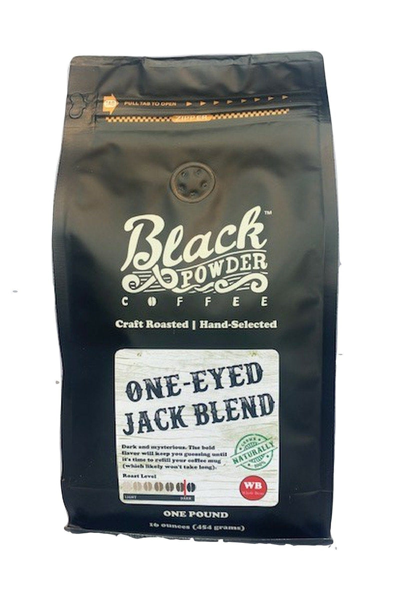 Load image into Gallery viewer, One-Eyed Jack Blend | Naturally Grown | Dark Roast Coffee by Black Powder Coffee
