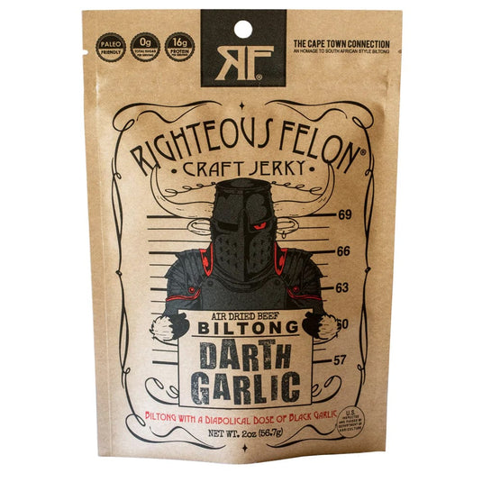 Righteous Felon Darth Garlic Biltong-2oz. Jerky