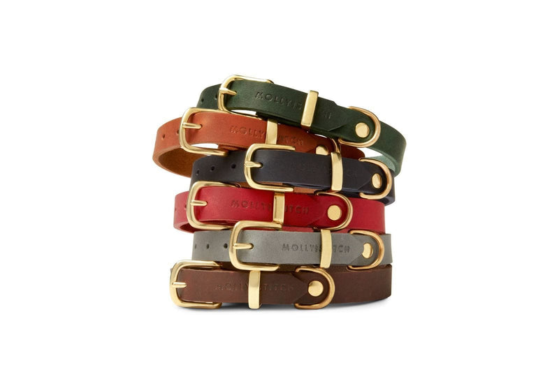 Load image into Gallery viewer, Butter Leather Dog Collar - Chili Red by Molly And Stitch US
