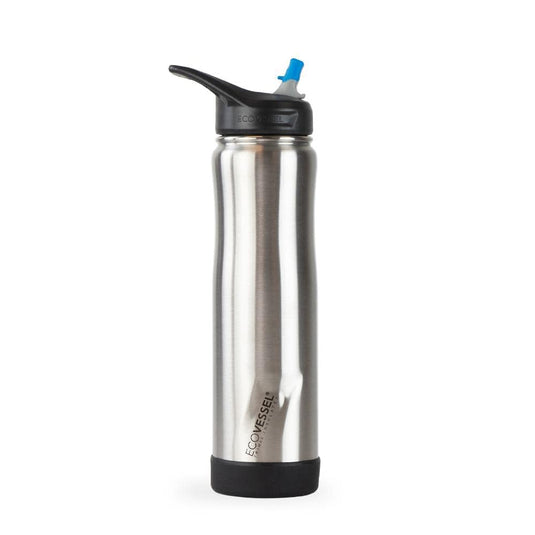 THE SUMMIT - Stainless Steel Insulated Straw Water Bottle - 24oz by EcoVessel