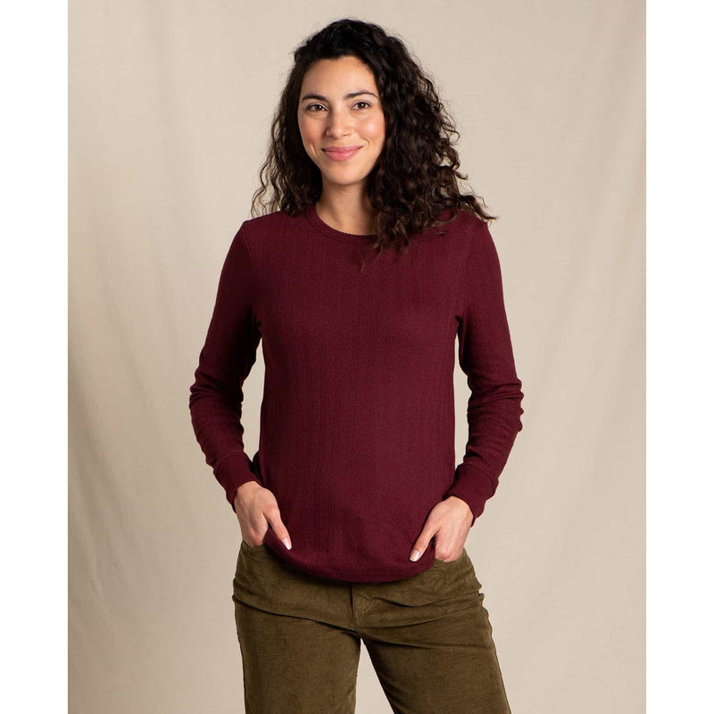 Load image into Gallery viewer, Toad&amp;Co Women&#39;s Foothill Pointelle Long Sleeve Crew
