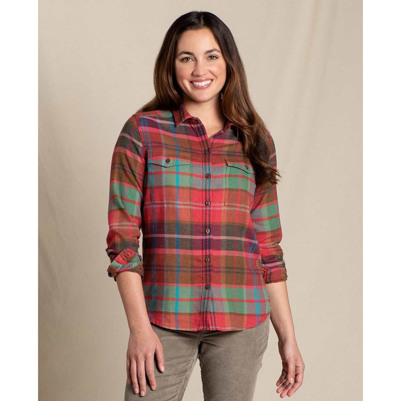 Load image into Gallery viewer, Toad&amp;Co Women&#39;s Re-Form Flannel Long Sleeve Shirt
