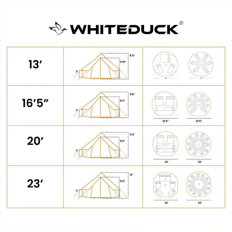 Load image into Gallery viewer, White Duck Avalon Bell Fire Wall Repellent Tent 13&#39;
