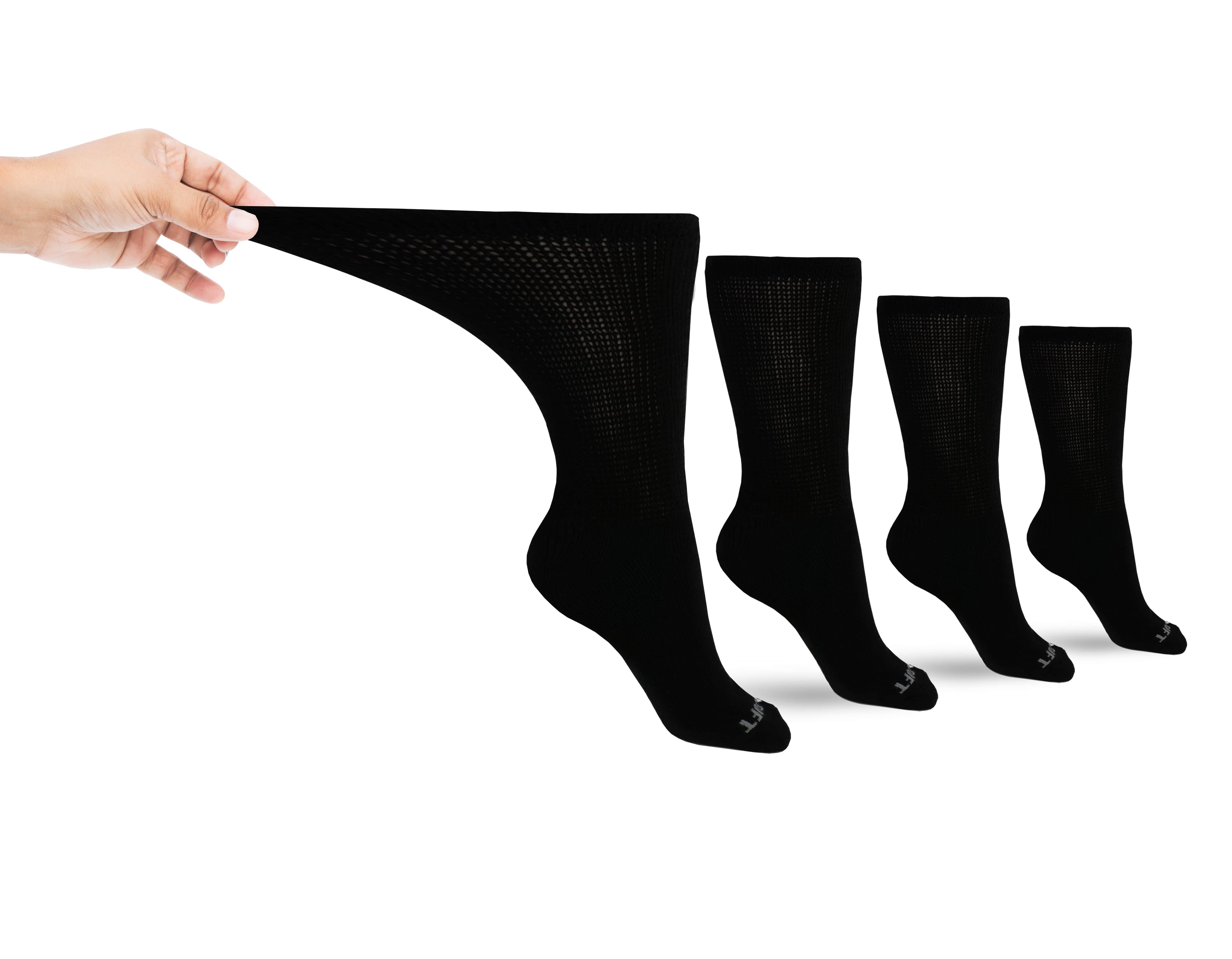 Men's Ultra-Soft Upper Calf Diabetic Socks (4 Pair) by DIABETIC SOCK CLUB