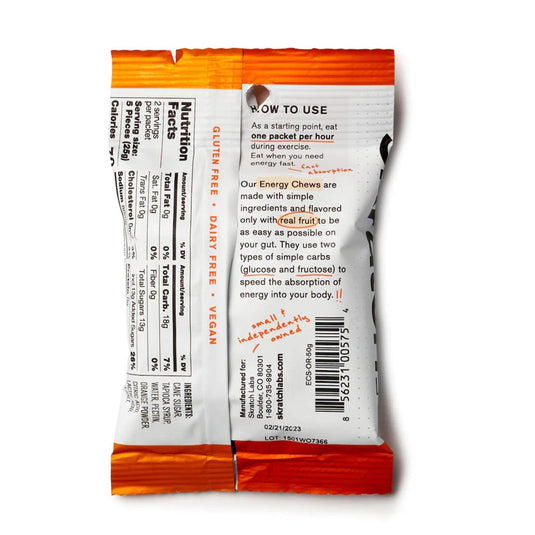 Skratch Labs Orange Energy Chews Sport Fuel