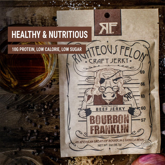 Righteous Felon Bourbon Franklin Beef Jerky