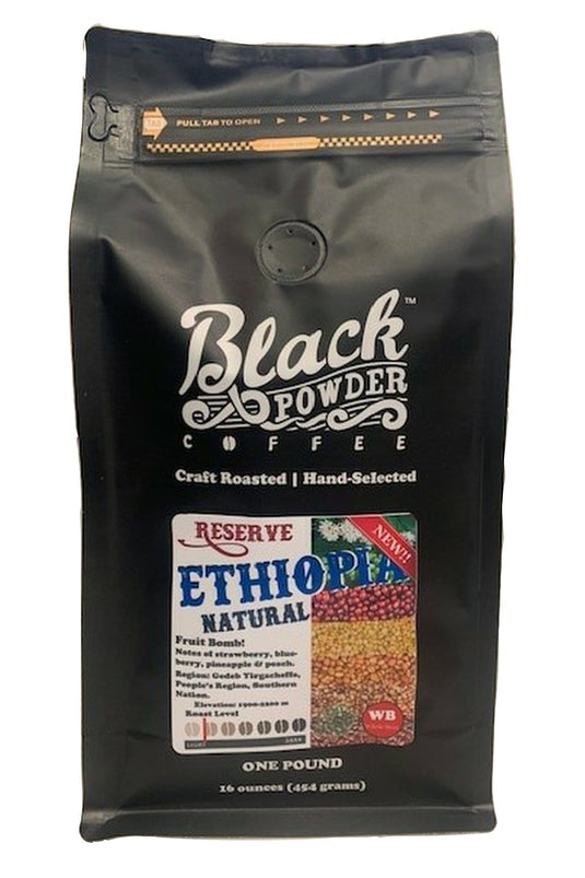 Ethiopian Gadeb Yirgacheffe Natural | Naturally Grown | Reserve | Light Roast (Roaster's Pick) by Black Powder Coffee