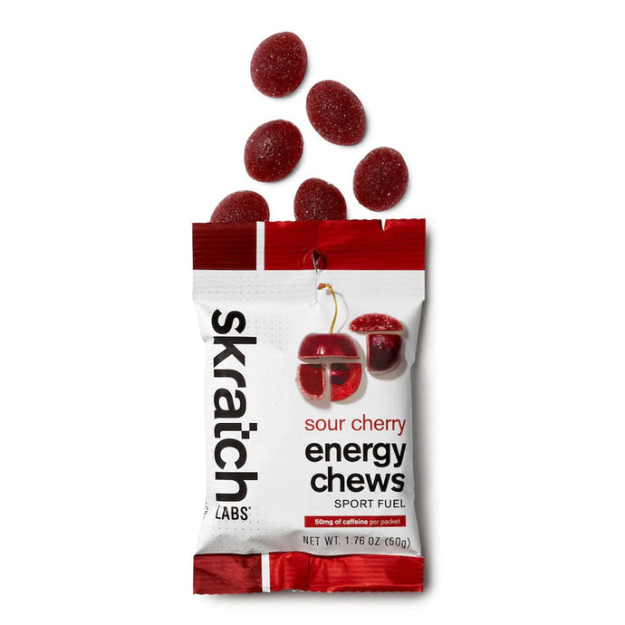 Skratch Labs Caffeinated Sour Cherry Energy Chews Sport Fuel